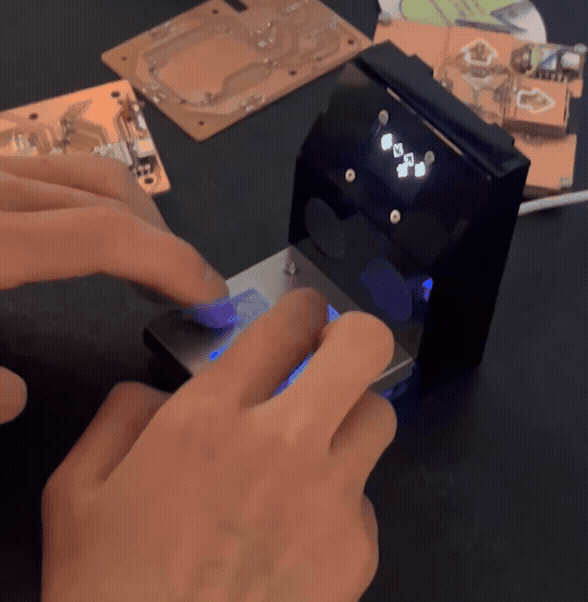 A tiny Dance Dance Revolution machine.